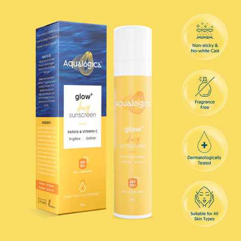 Aqualogica Glow+ Dewy Sunscreen Pack of 3